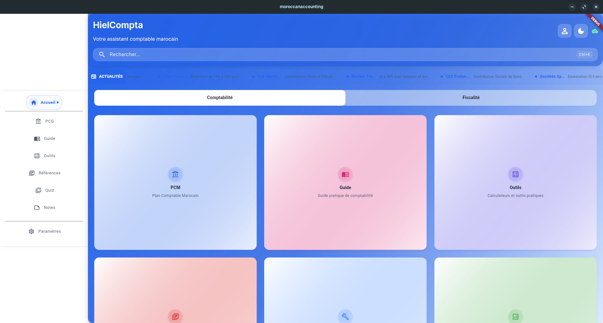 Hiel Compta interface screenshot 2